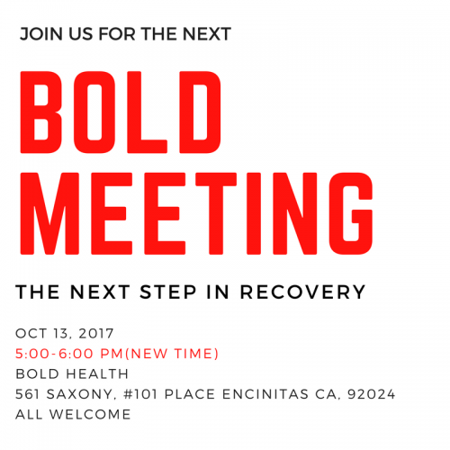 Join us for the Next Bold Meeting