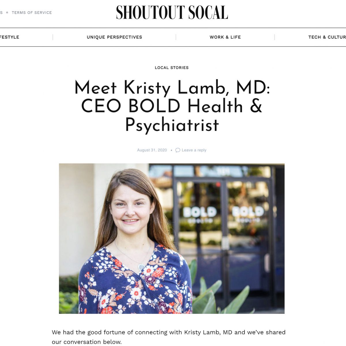Shoutout Social - Meet Kristy Lamb, MD