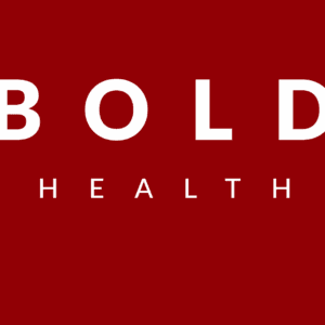 White text on a solid dark red background reads “BOLD” in large letters and, below, “HEALTH” in smaller spaced-out letters—visually emphasizing themes from Depression and Empathy: How One Affects the Other.