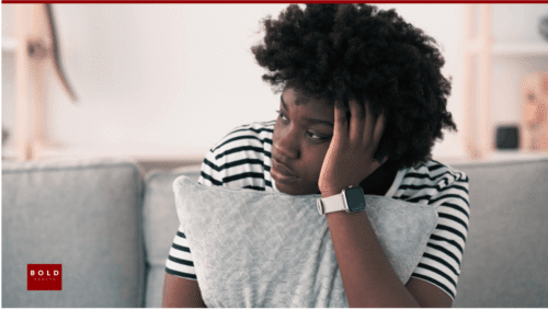 woman upset struggling with her mental health